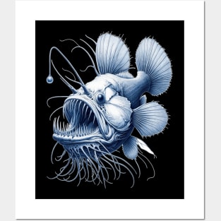 19th-Century Natural History-Inspired Angler Fish Design" Posters and Art